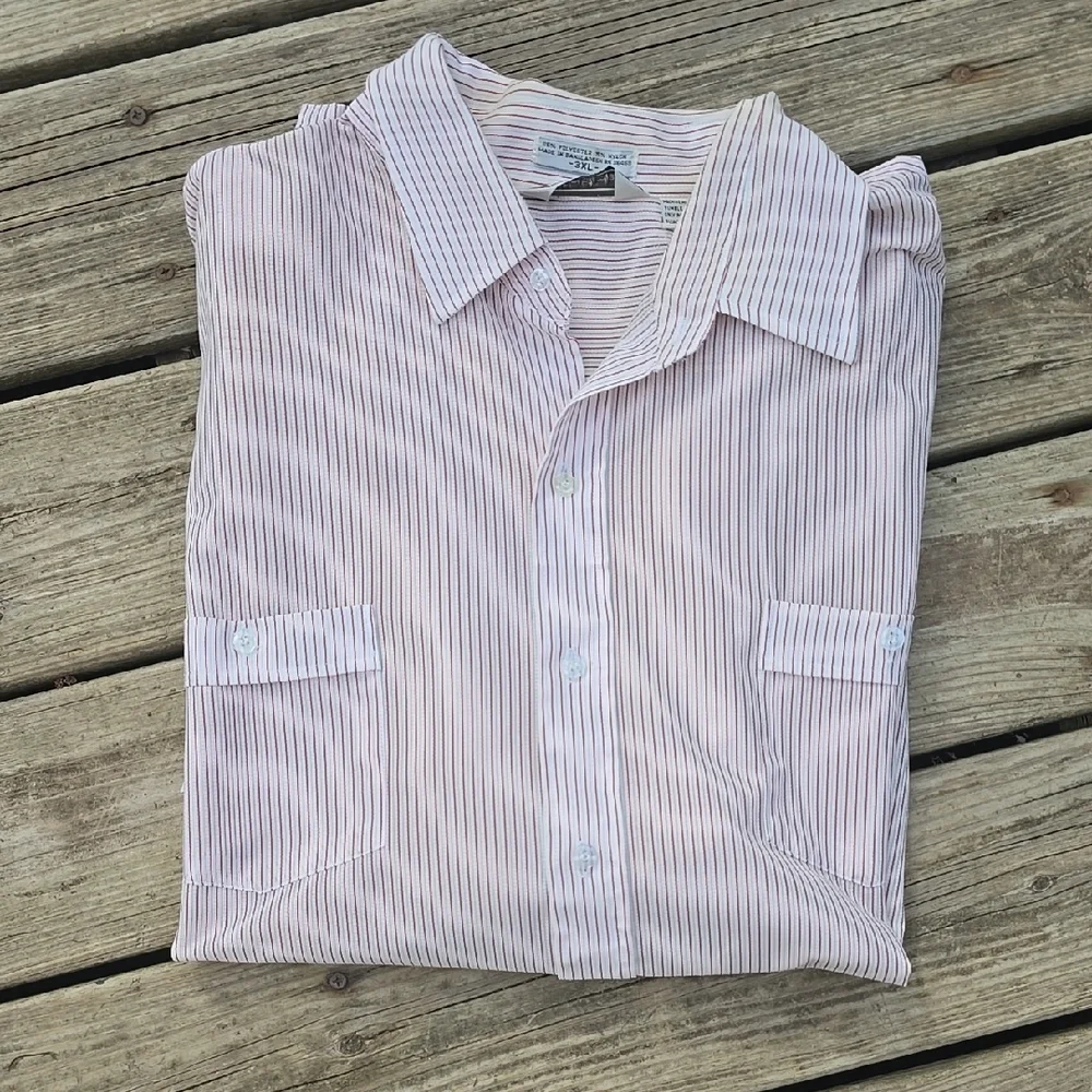 Men's Striped White Shirt
